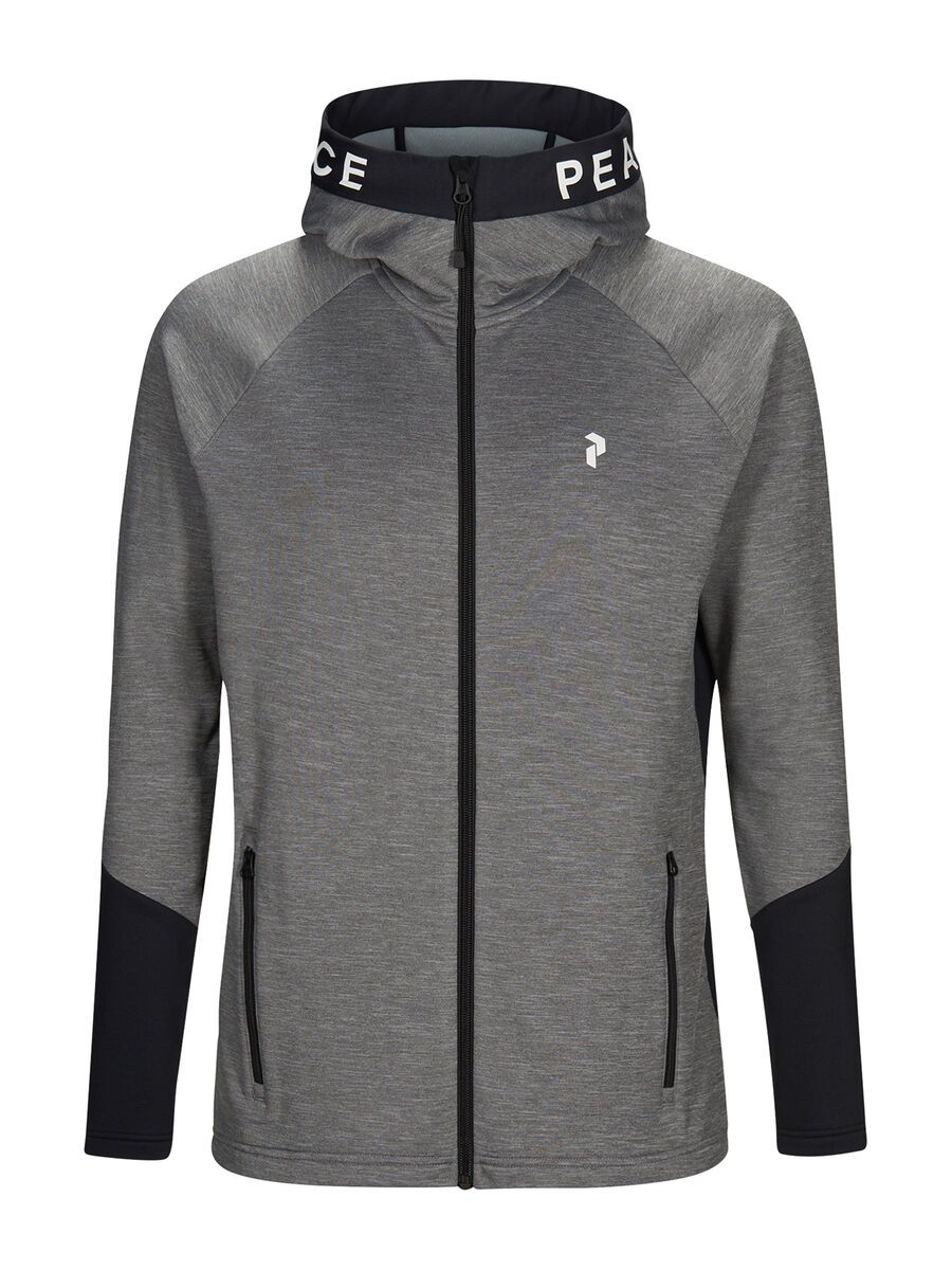 Peak Performance Rider Melange Zip Hood, grey melange - Bild 1
