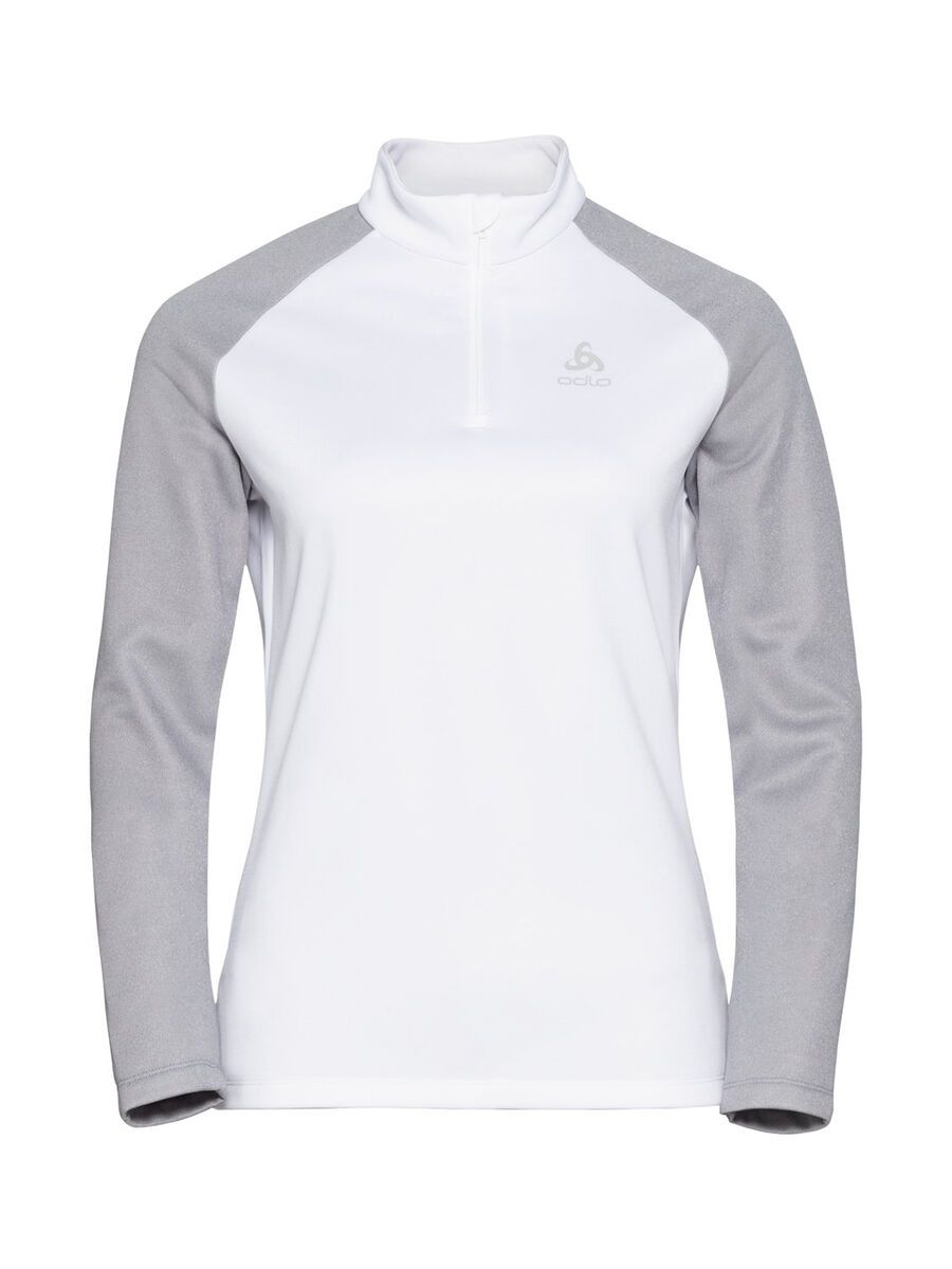 Odlo Women's Planches 1/2 Zip Midlayer, grey melange/white - Bild 1