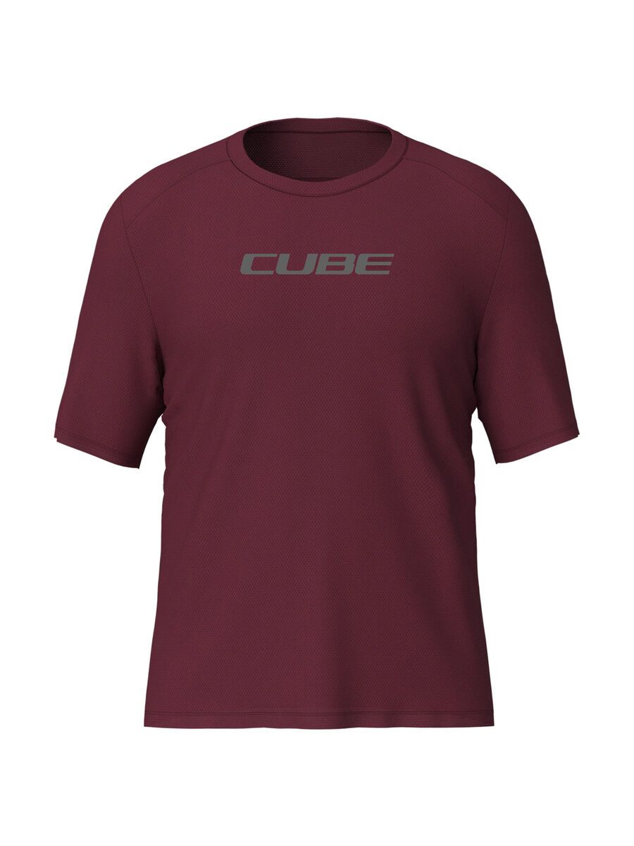 Cube Funktionsshirt kurzarm, bordeaux - Bild 1