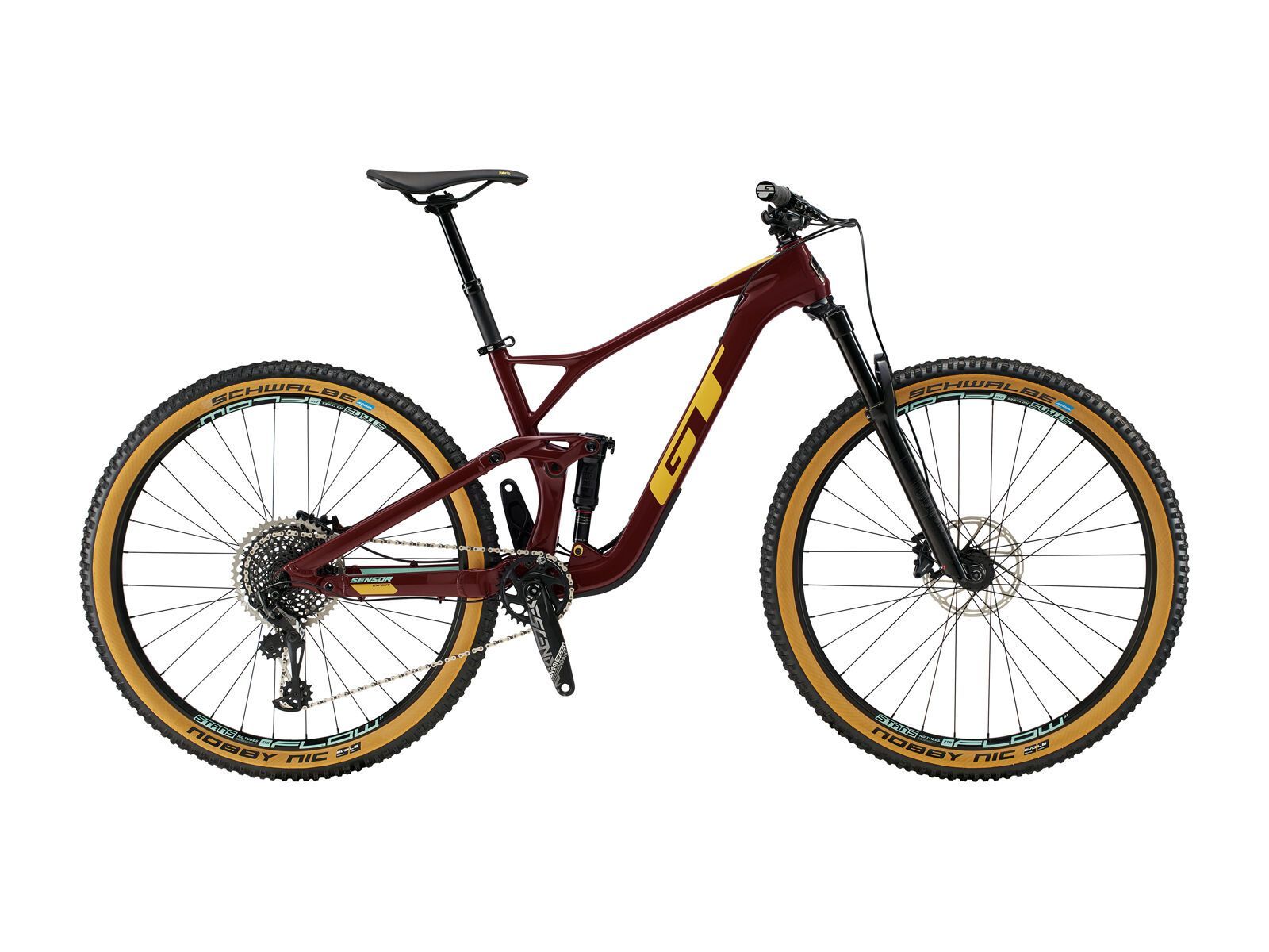 GT Sensor Carbon Expert, wine red w/ gumwall and glacier mint - Bild 1