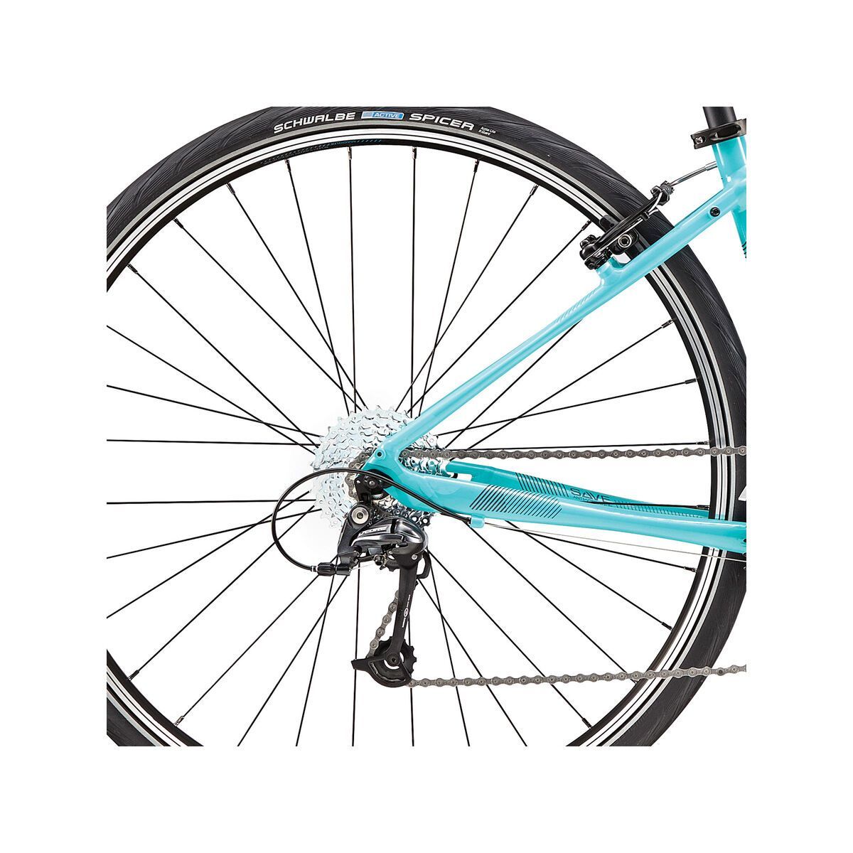 Cannondale Quick 4 Women's, turquoise w/ nearly black and teal, reflective detail, gloss - TRQ - Bild 4