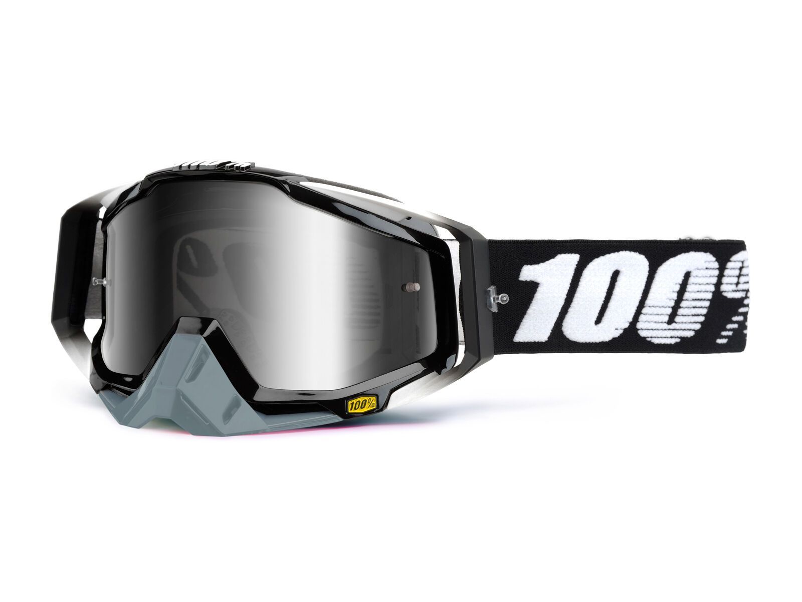 100% Racecraft inkl. Wechselscheibe, abyss black/Lens: mirror silver, clear - Bild 1
