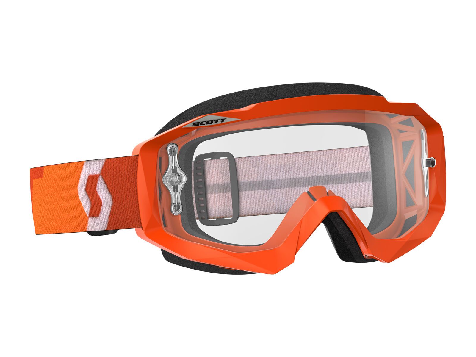 Scott Goggle Hustle MX, orange/Lens: clear - Bild 1