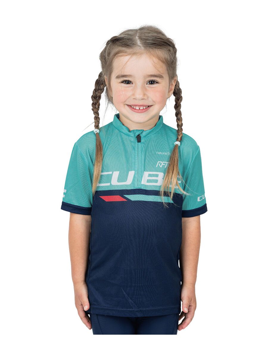 Cube Junior Teamline Trikot kurzarm, blue´n´mint - Bild 2