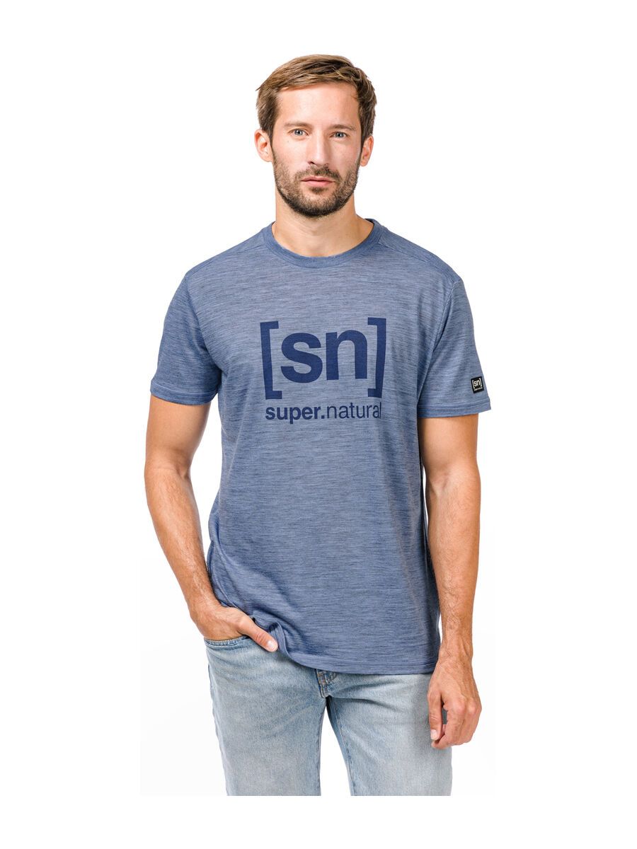 super.natural M Essential I.D. Tee, brunnera blue 3d/print - Bild 3