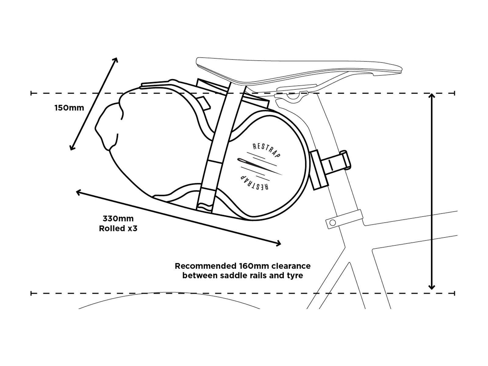 Restrap Race Saddle Bag - 7 L, black - Bild 8