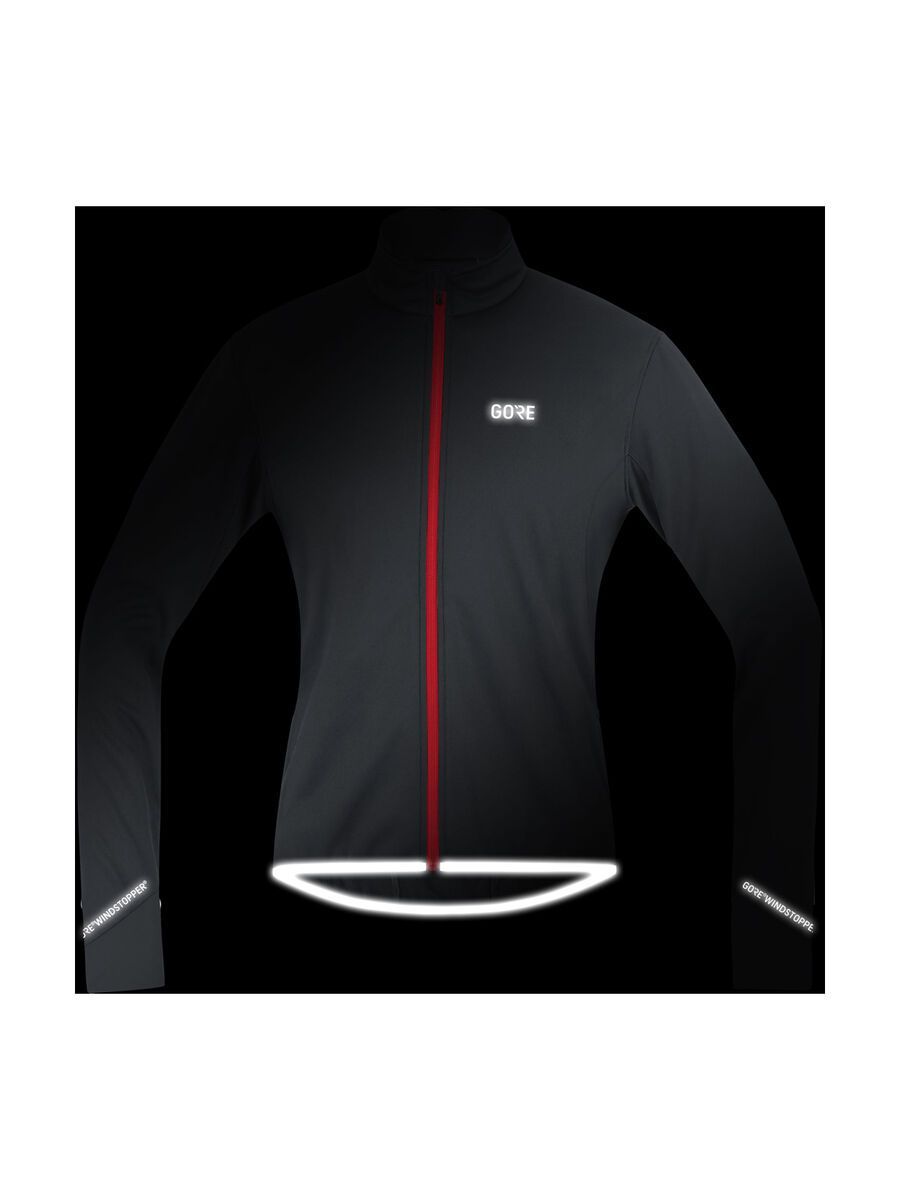 GOREWEAR C5 Windstopper Thermo Jacke, black/red - Bild 5