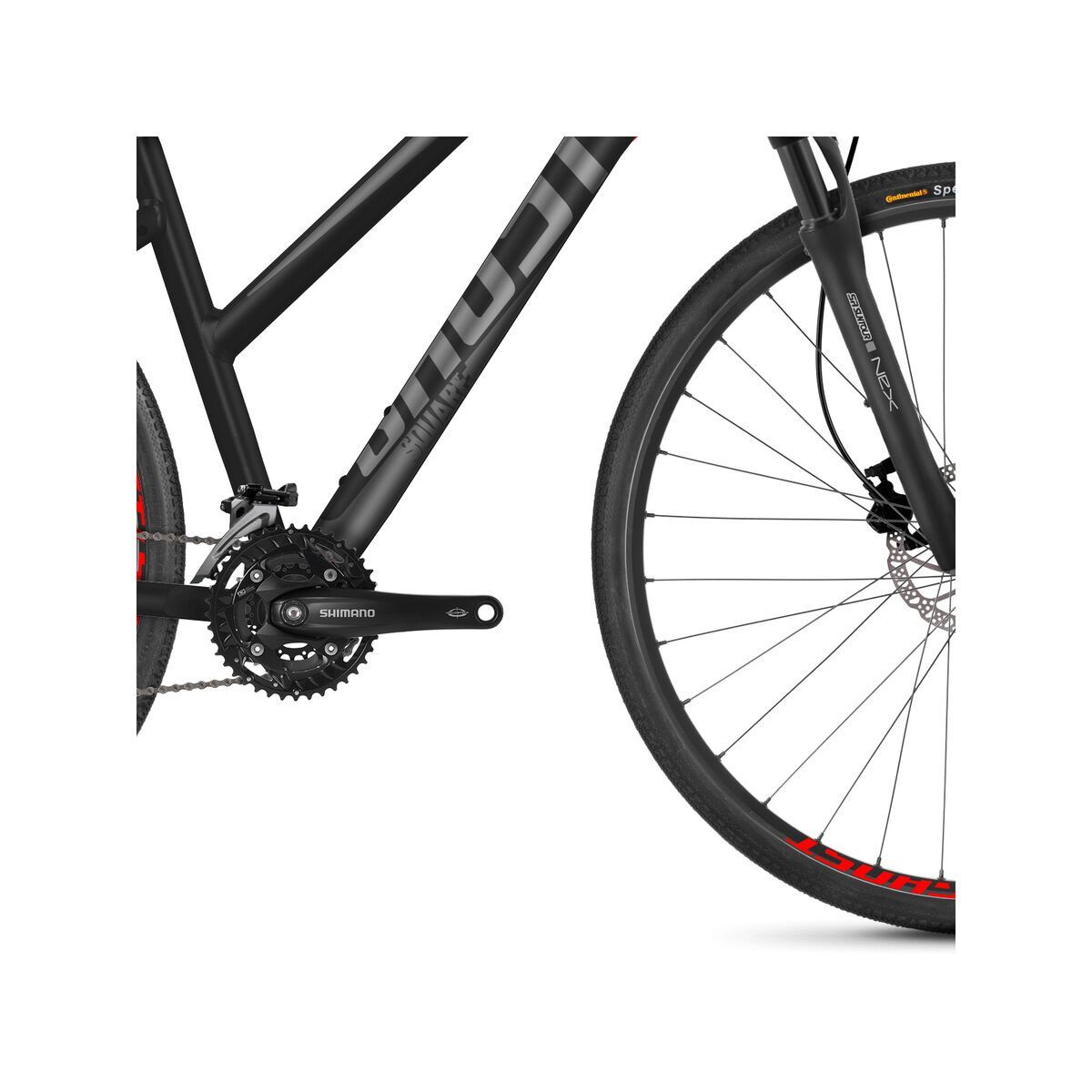 Ghost Square Cross 4.8 W AL, titanium gray/micro chip gray/neon red - Bild 3