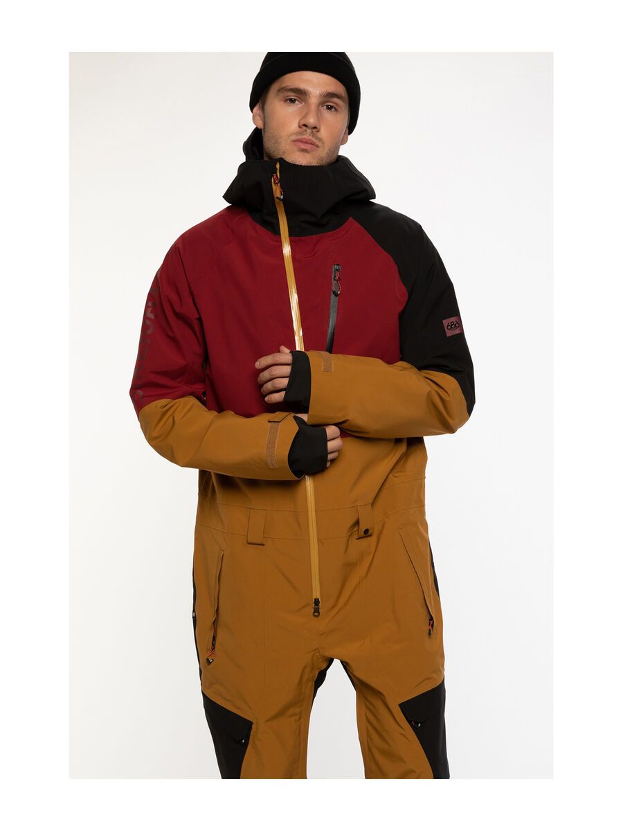 686 Men's GLCR Hydra Coverall, golden brown colorblock - Bild 4