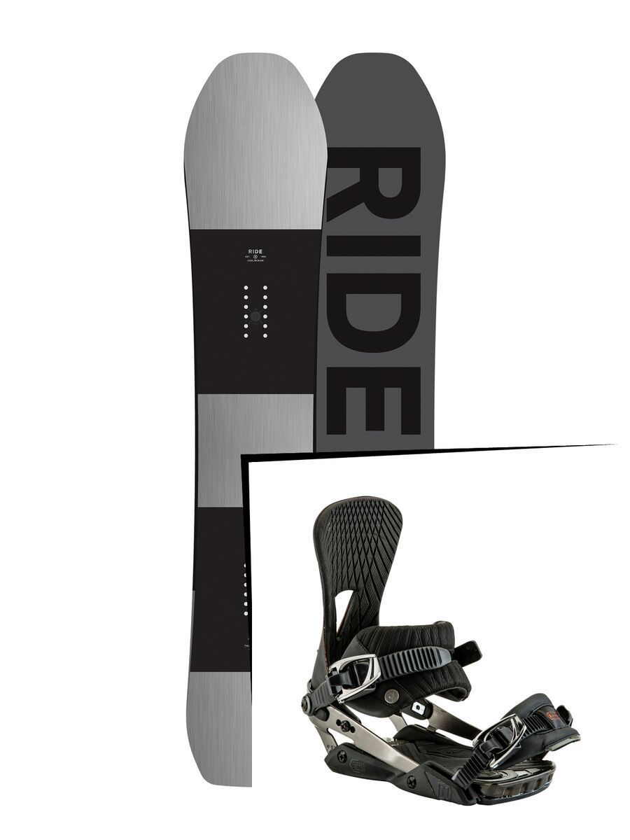 Set: Ride Timeless 2017 + Nitro Machine 2017, black - Snowboardset - Bild 1