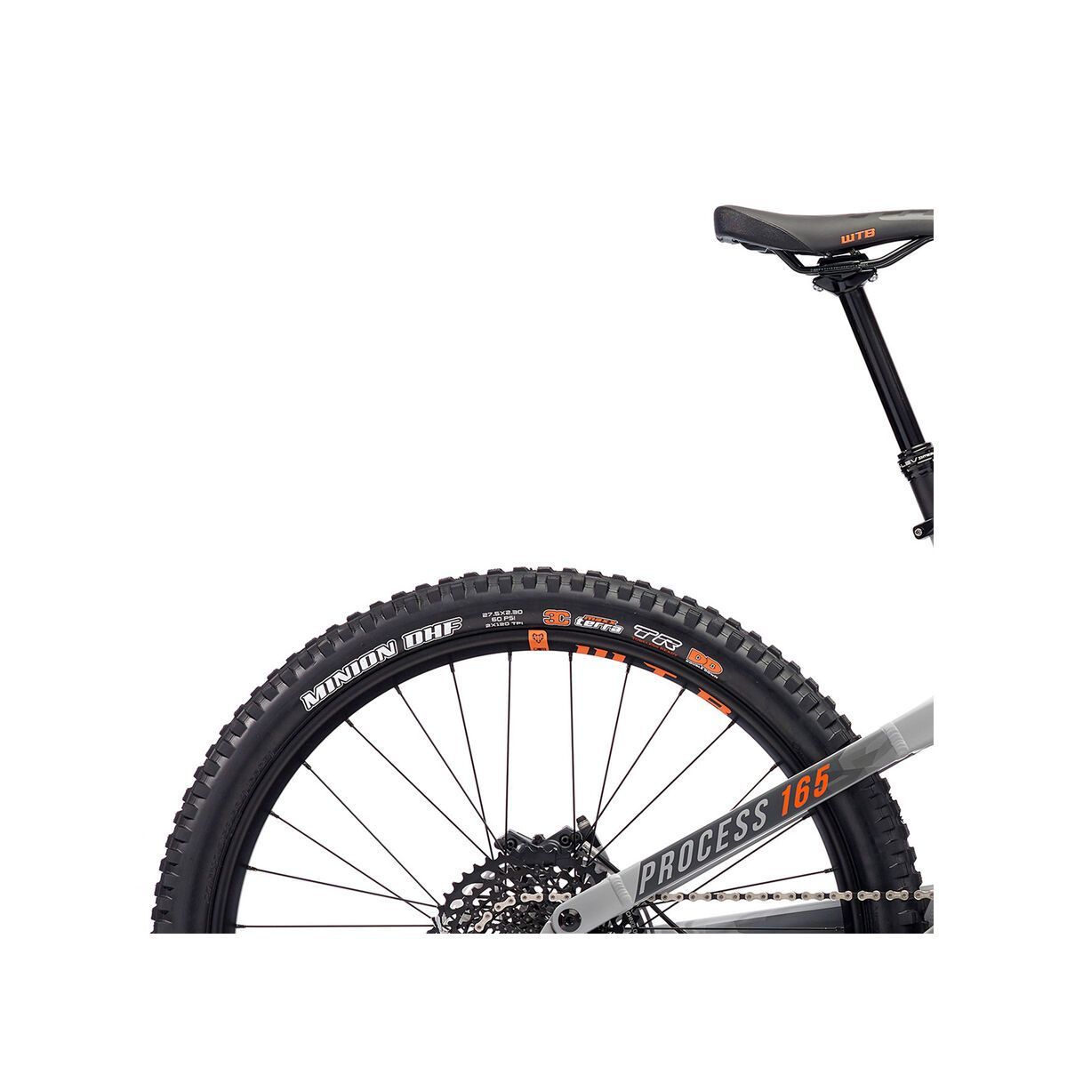 Kona Process 165, matt gray w/ charcoal & orange decals - Bild 6