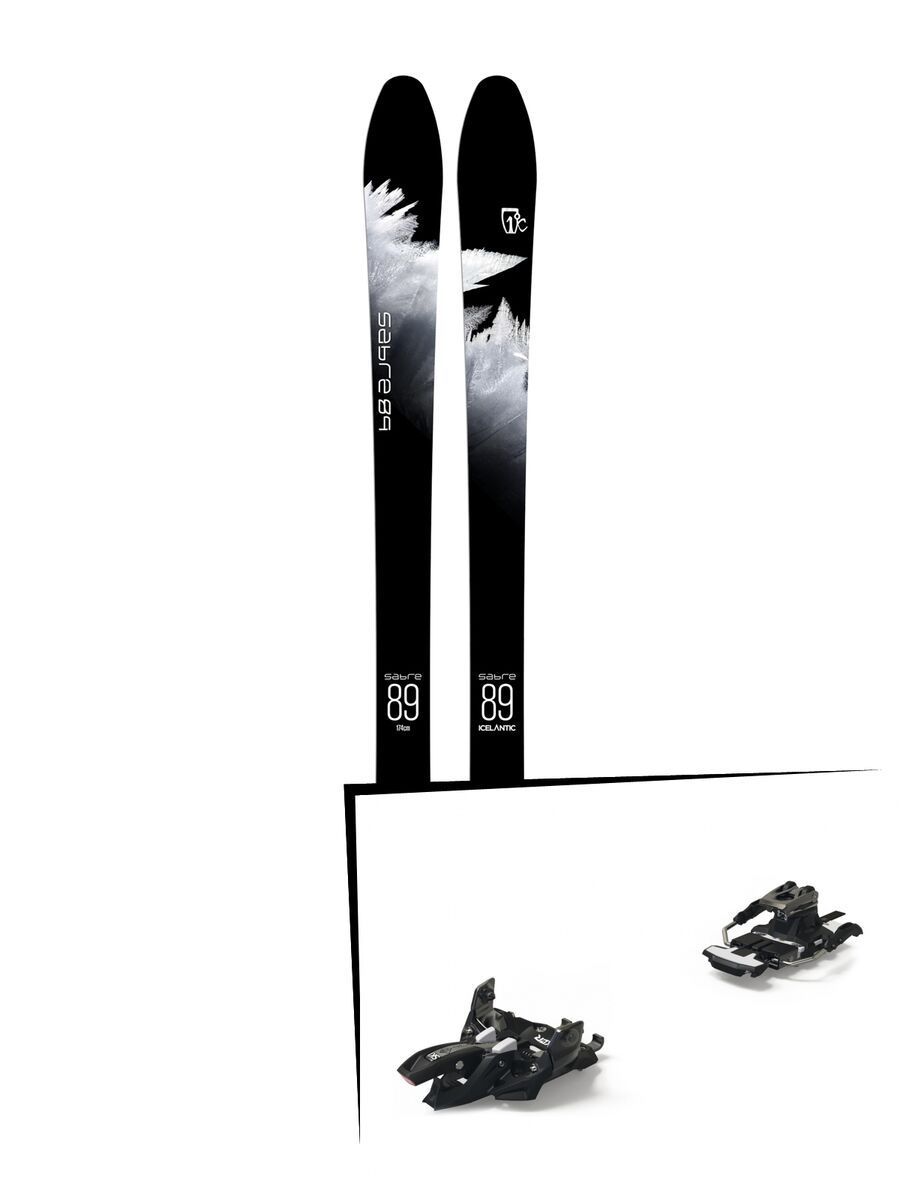 Set: Icelantic Sabre 89 2018 + Marker Alpinist 12 Long Travel black/titanium - Bild 1