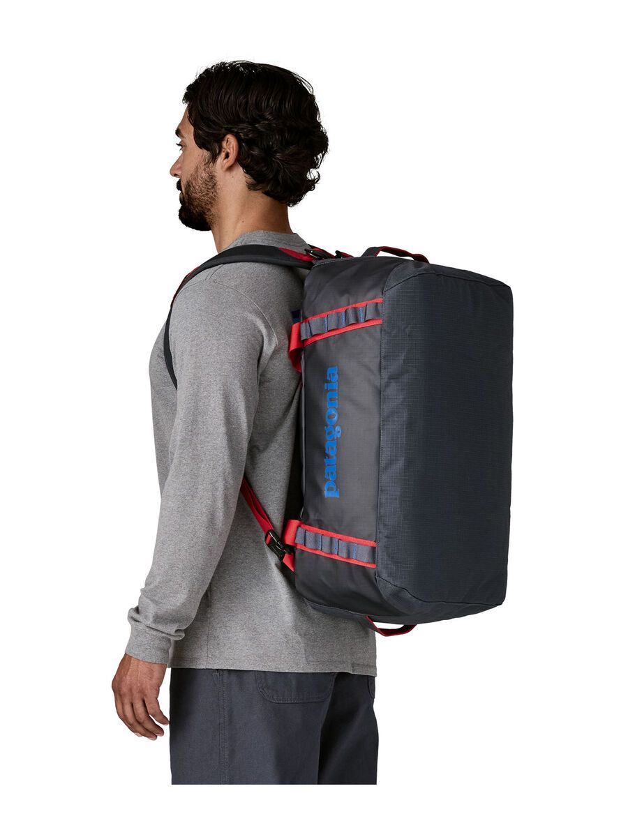 Patagonia Black Hole Duffel 40L, smolder blue w/amanita red - Bild 3
