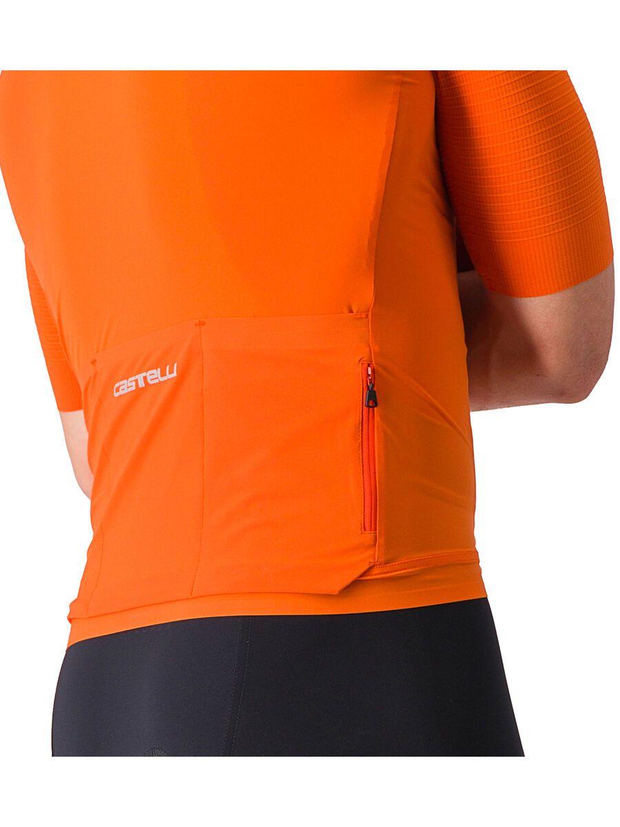 Castelli Premio Black Jersey, orange rust - Bild 7