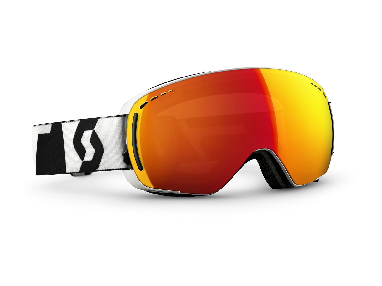 Scott LCG Compact + Spare Lens, black white/red chrome - Bild 1