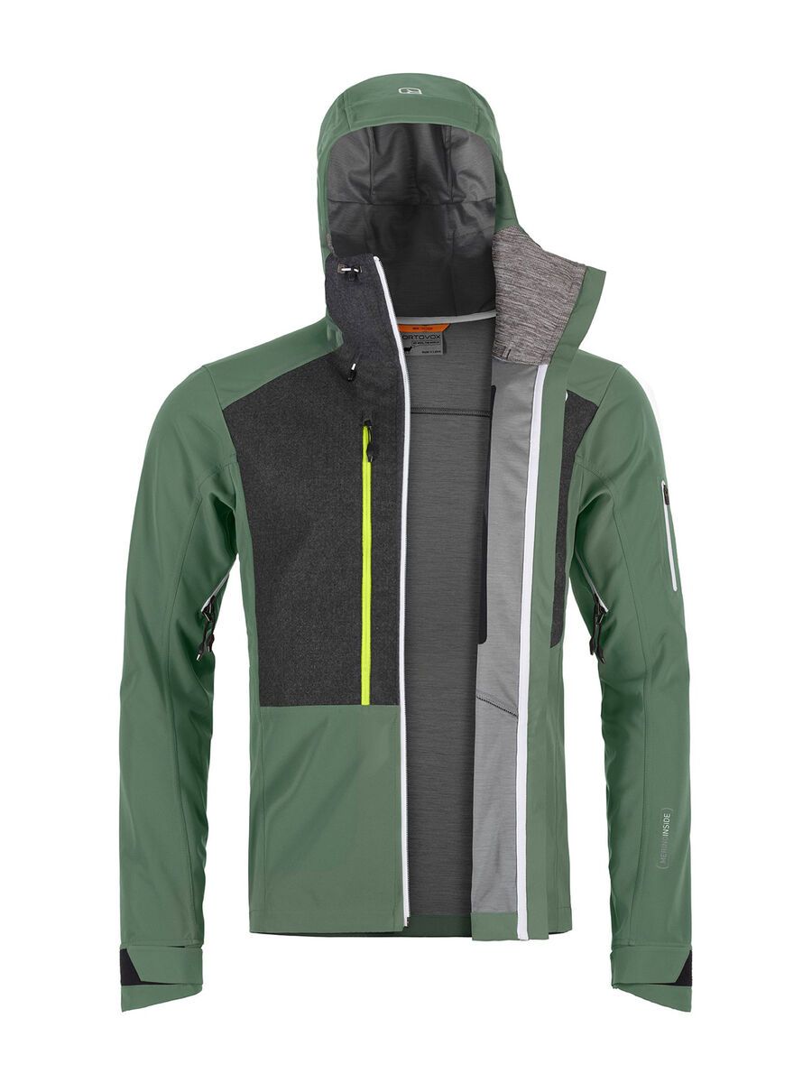 Ortovox Merino Naturtec Plus Pordoi Jacket M, green forest - Bild 2