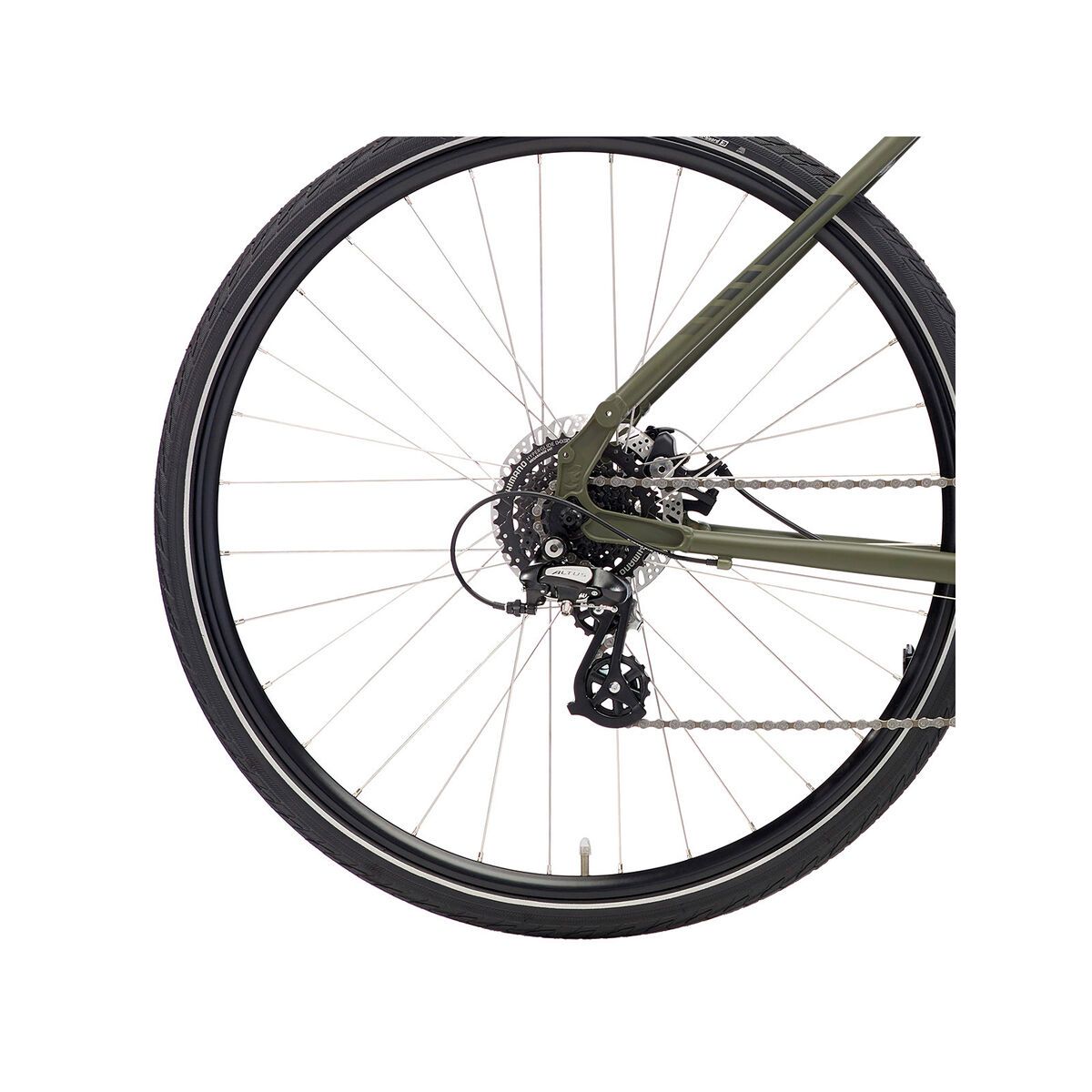 Kona Dew 700C, matt olive w/ charcoal & yellow decals - Bild 5