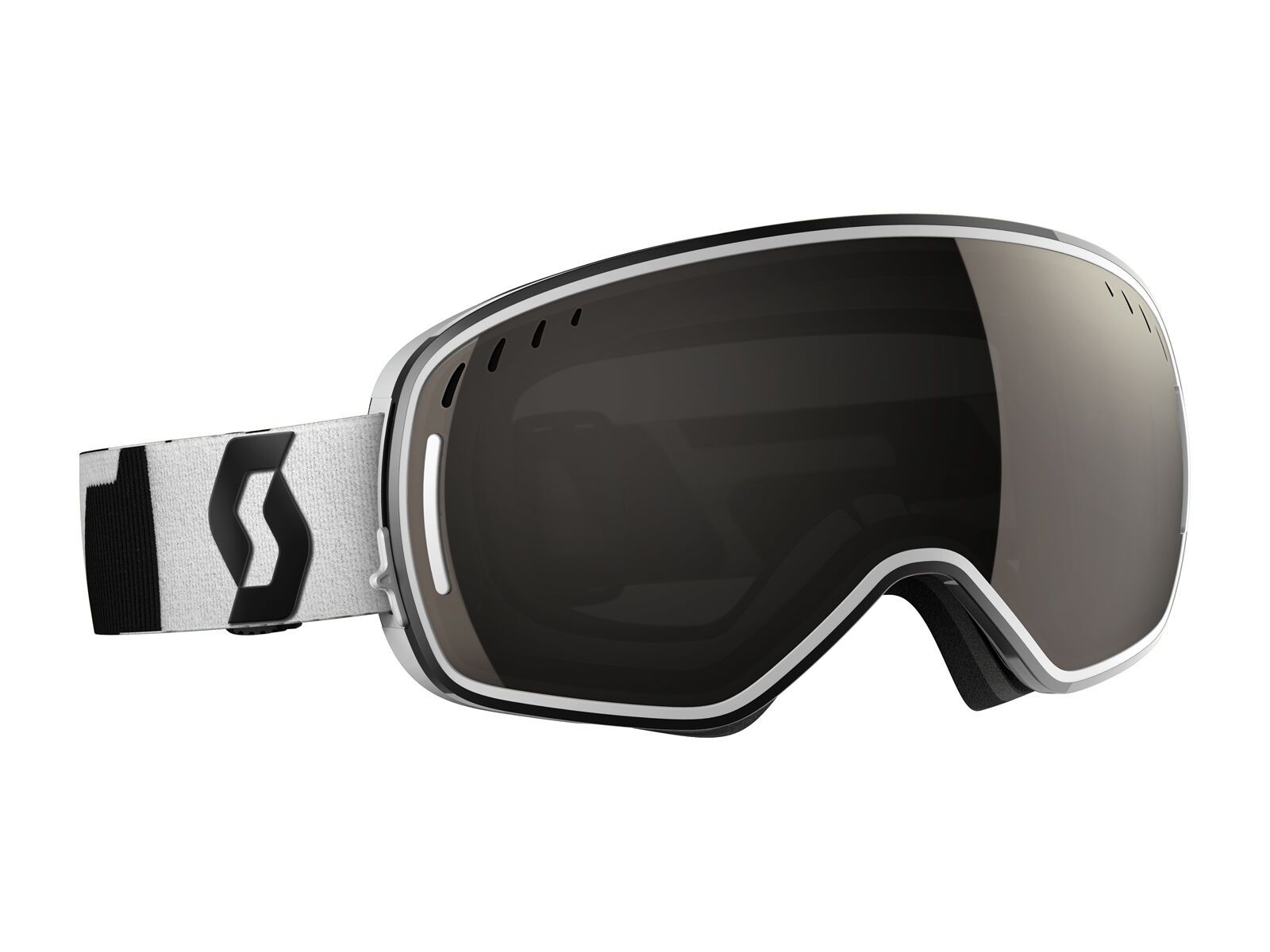Scott LCG inkl. Wechselscheibe, black white/Lens: solar black chrome - Bild 1