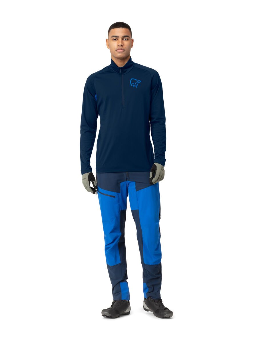 Norrona fjørå equaliser Long Sleeve Zip Top M's, indigo night/olympian blue - Bild 3