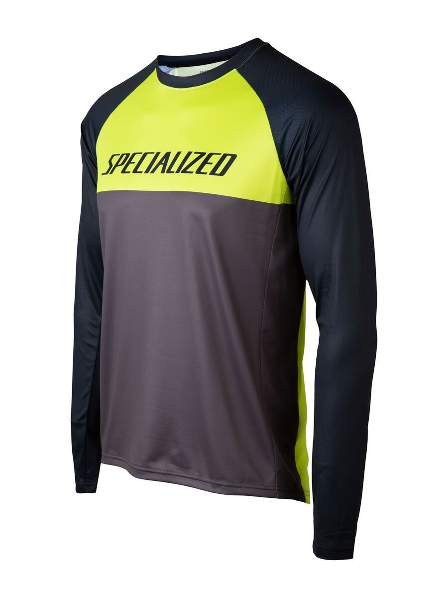Specialized Demo Pro Longsleeve Jersey, hyper green/charcoal block - Bild 1