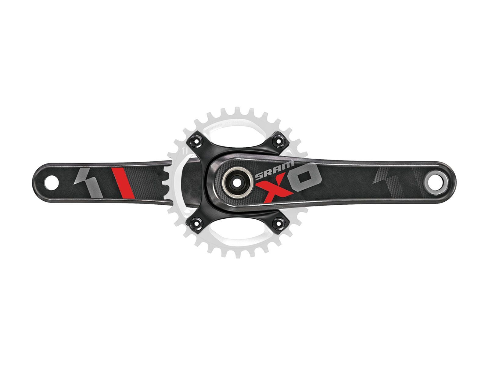SRAM X01 DH Kurbelgarnitur GXP, schwarz-rot - Bild 1