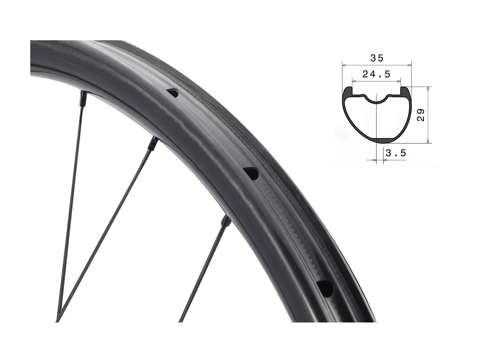 Mcfk Laufradsatz, 27.5 Zoll UD Carbon - Bild 3