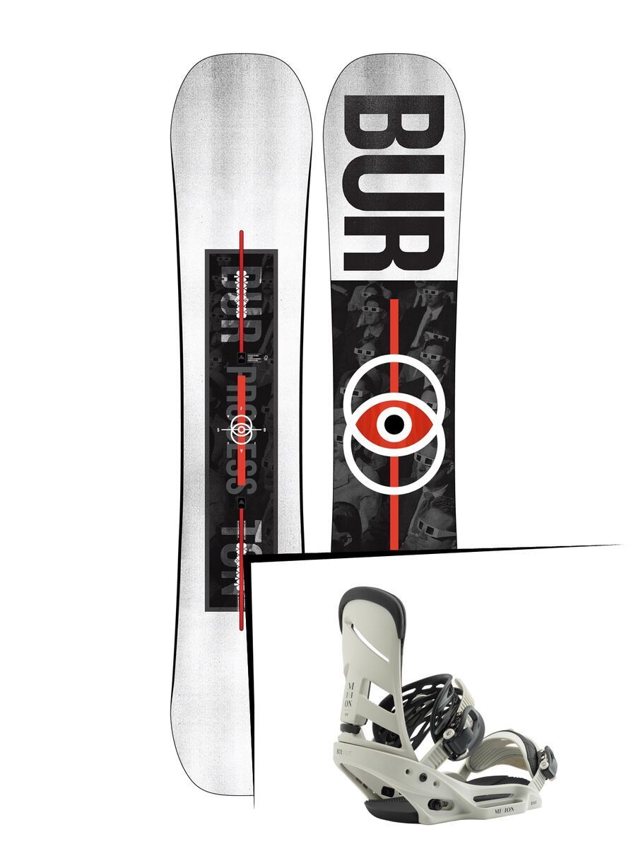 Set: Burton Process Flying V Wide 2019 + Burton Mission EST bone - Bild 1