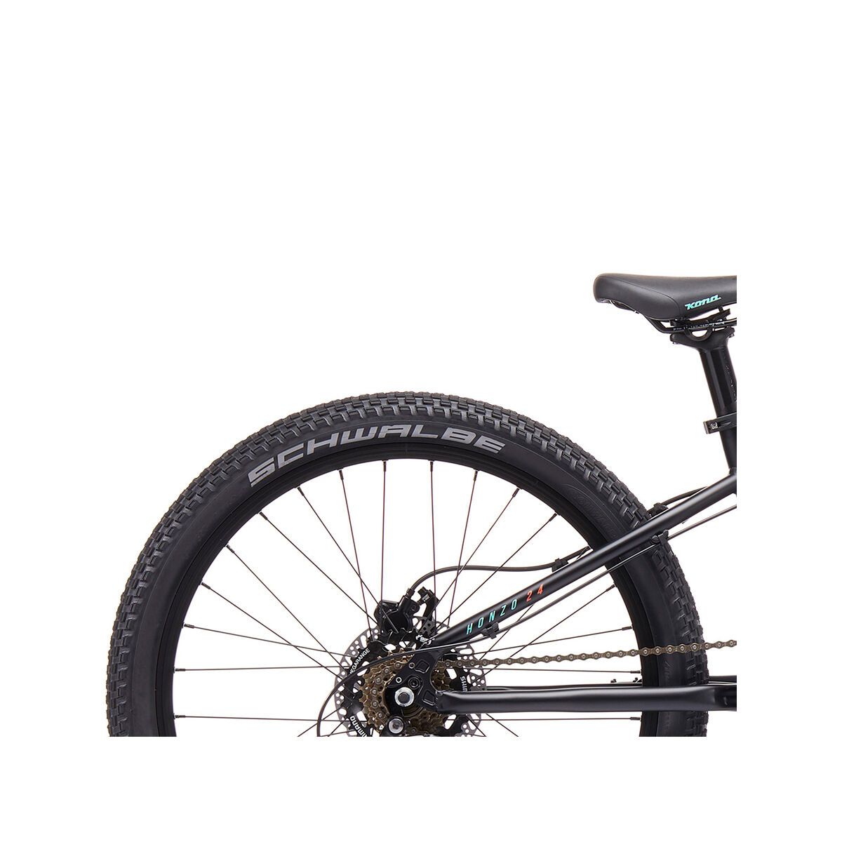 Kona Honzo 24, matt charcoal w/ red & mint green decals - Bild 6