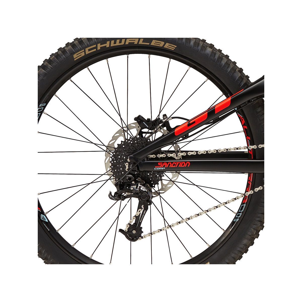 GT Sanction Comp, satin black w/ neon red & skyblue - Bild 5