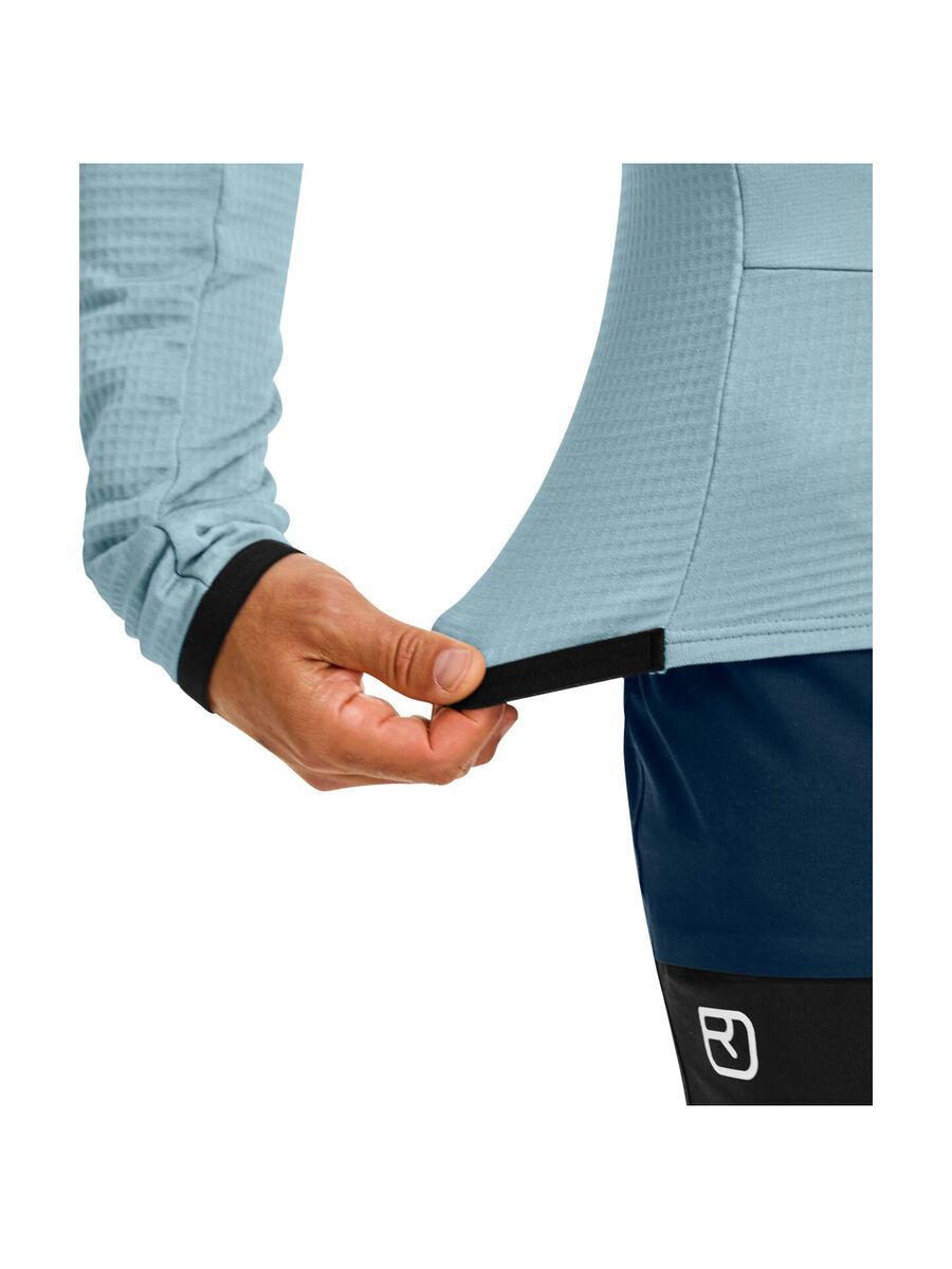 Ortovox Merino Fleece Grid Jacket M, blue nunatak - Bild 6