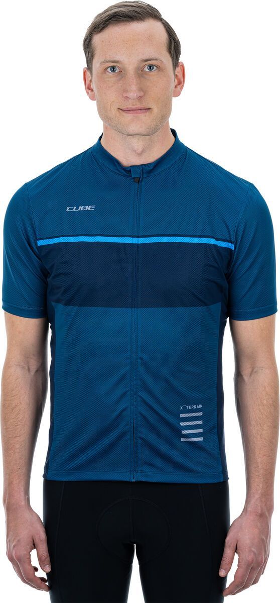 Cube ATX Trikot Full Zip kurzarm, blue - Bild 2