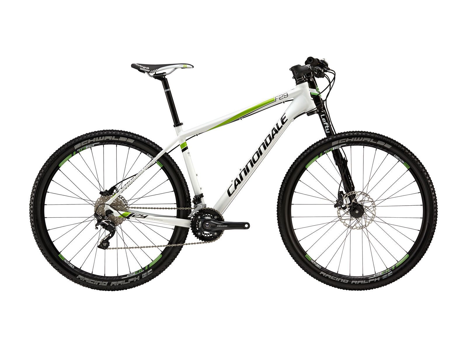 Cannondale F29 5, magnesium white with berzerker green, jet black, gloss - Bild 1