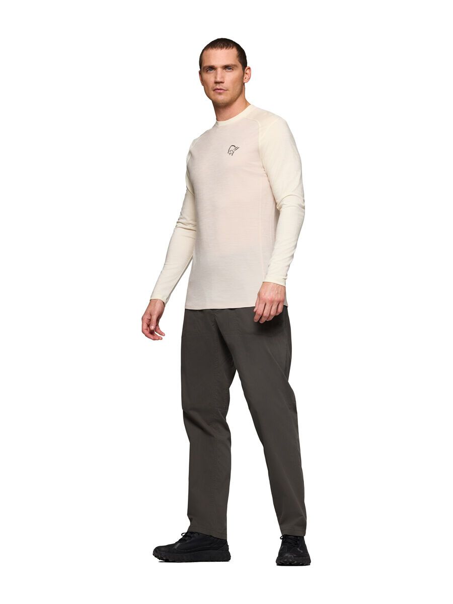 Norrona femund pureUll Long Sleeve M's, oatmeal/whisper white - Bild 5