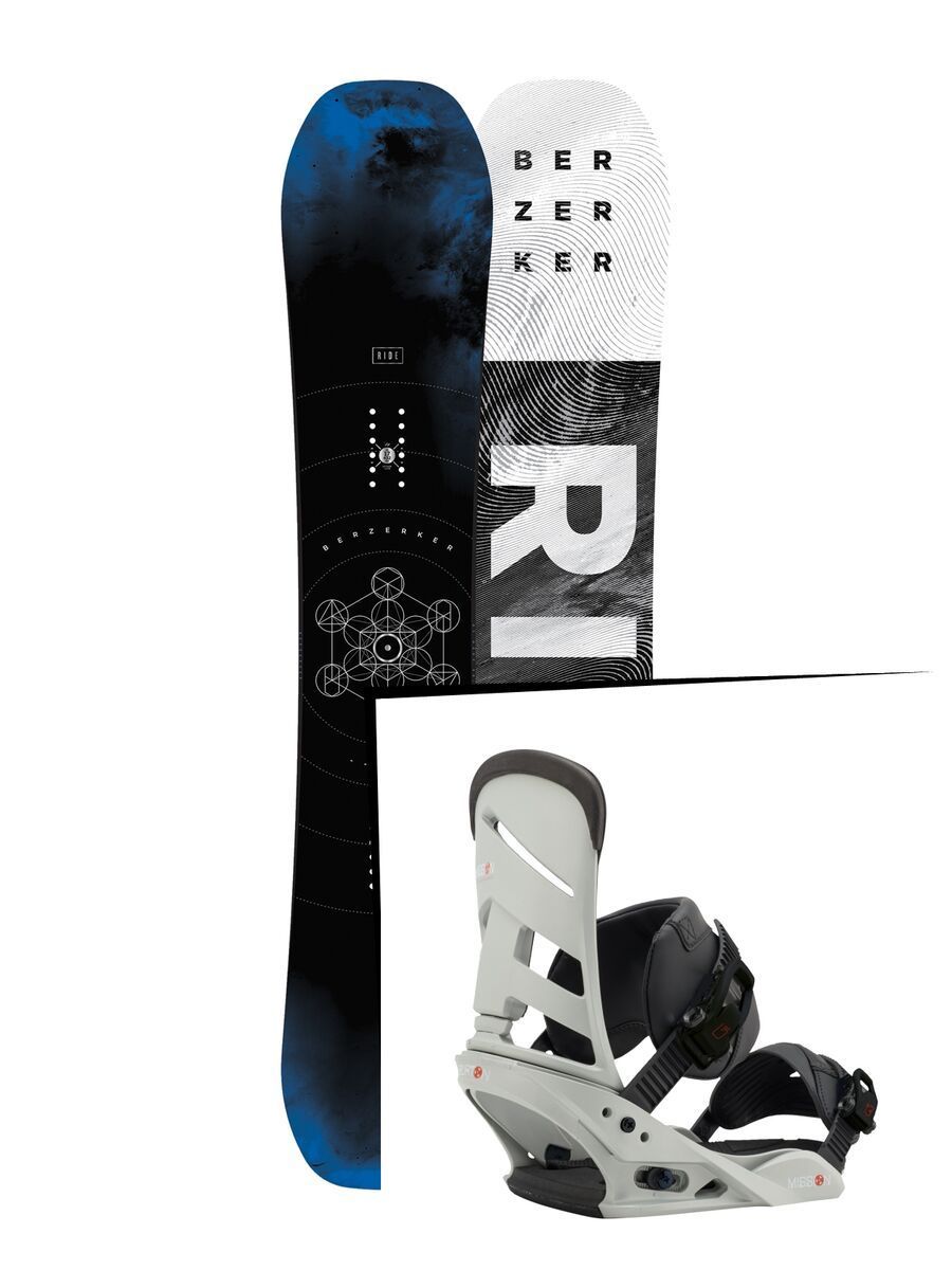Set: Ride Berzerker 2017 + Burton Mission 2017, gnarly sheen - Snowboardset - Bild 1