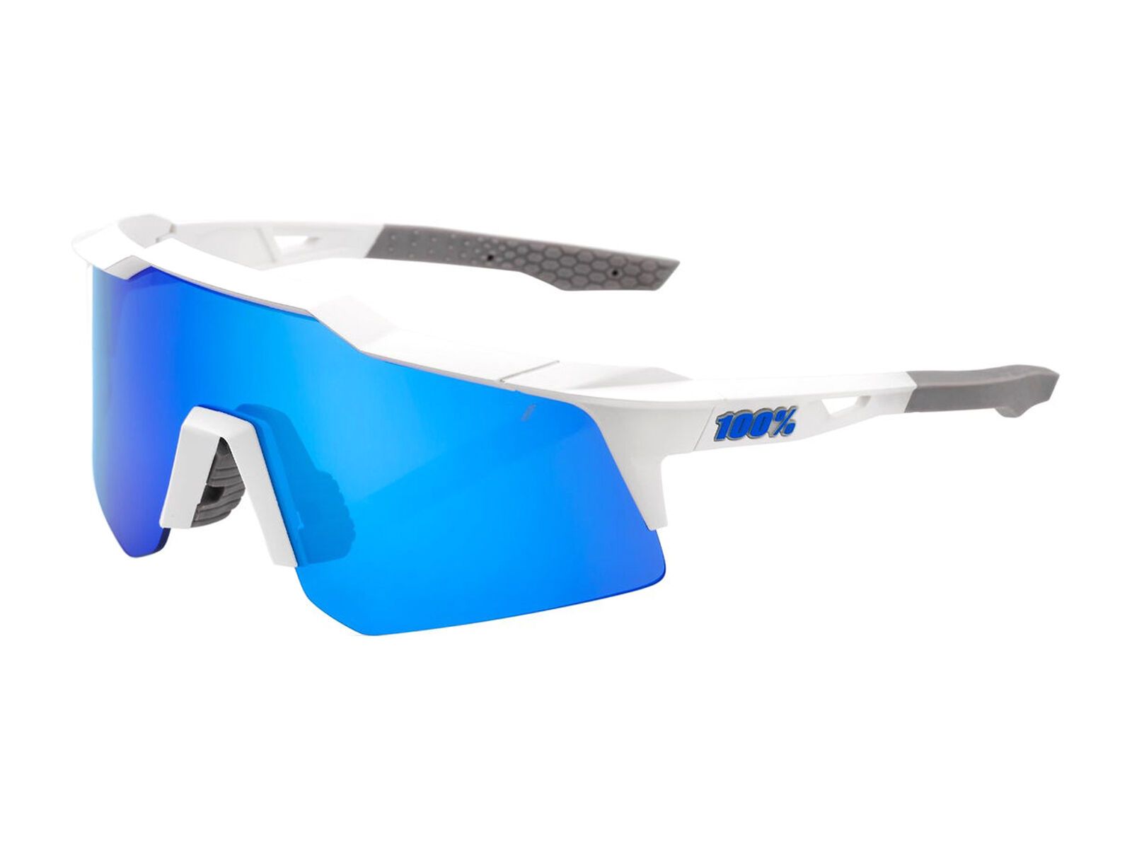 100% Speedcraft XS, Blue ML Mirror / matte white - Bild 1