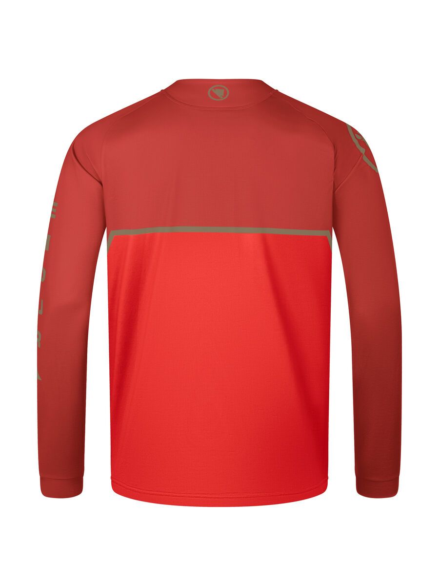 Endura Core Printed Printed T-Shirt (Langarm), flame red - Bild 2