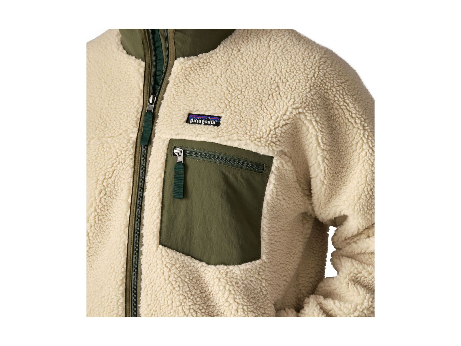 Patagonia Men's Classic Retro-X Jacket, dark natural w/basin green - Bild 8