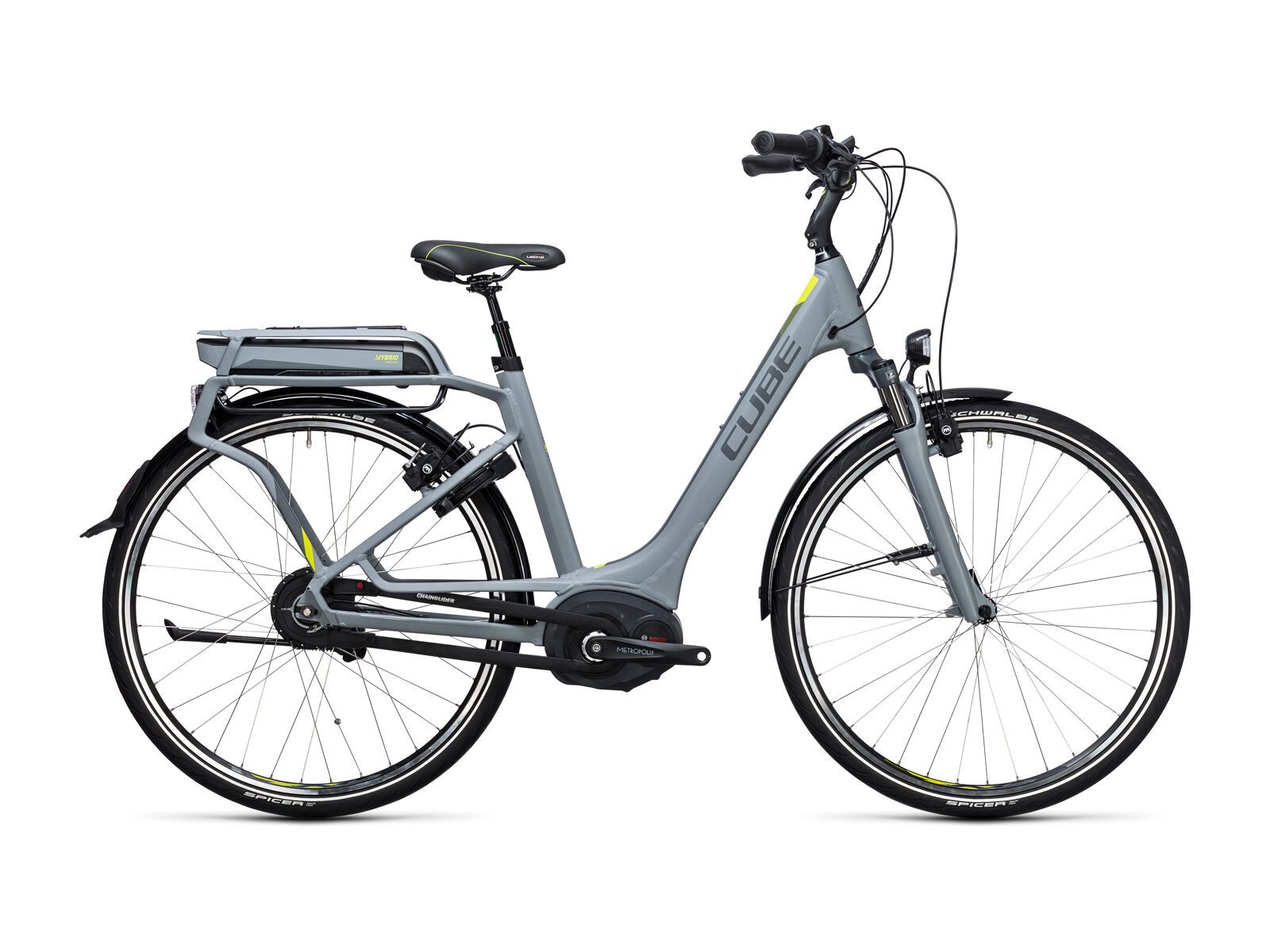 Cube Delhi Hybrid 400 Easy Entry, grey´n´lime - Bild 1
