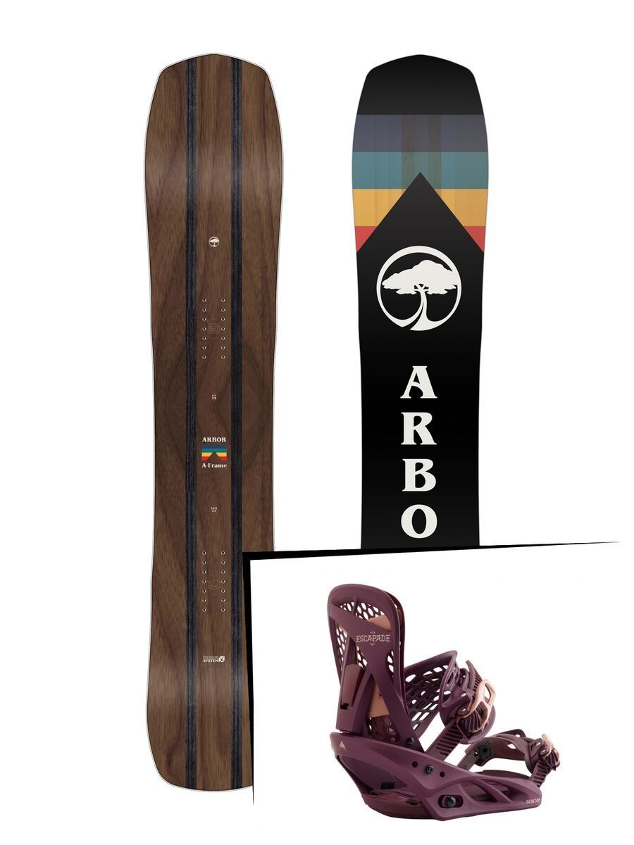 Set: Arbor A-Frame 2019 + Burton Escapade wine girl wasted - Bild 1