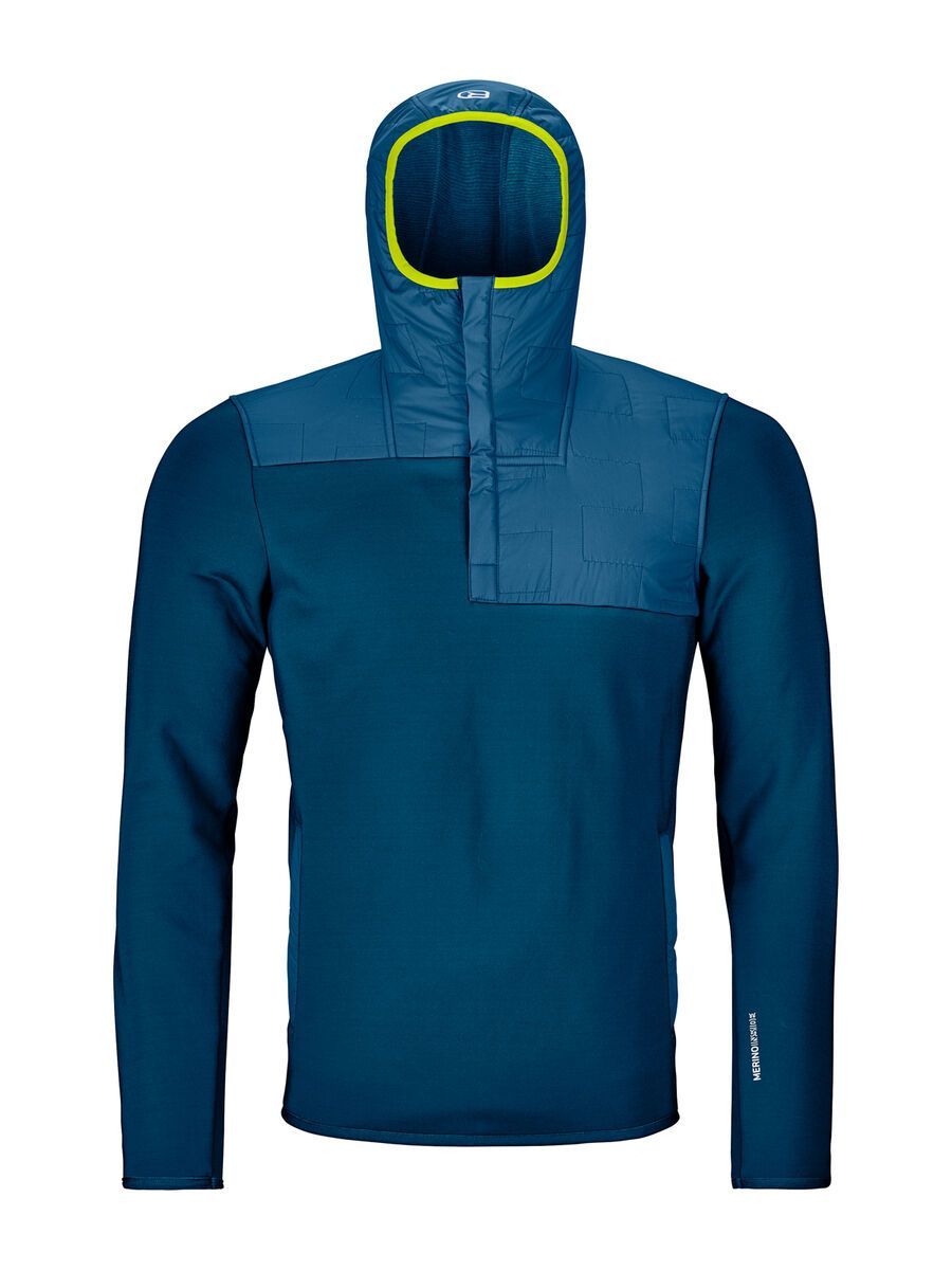 Ortovox Merino Fleece Plus Anorak M petrol blue S 8696500006