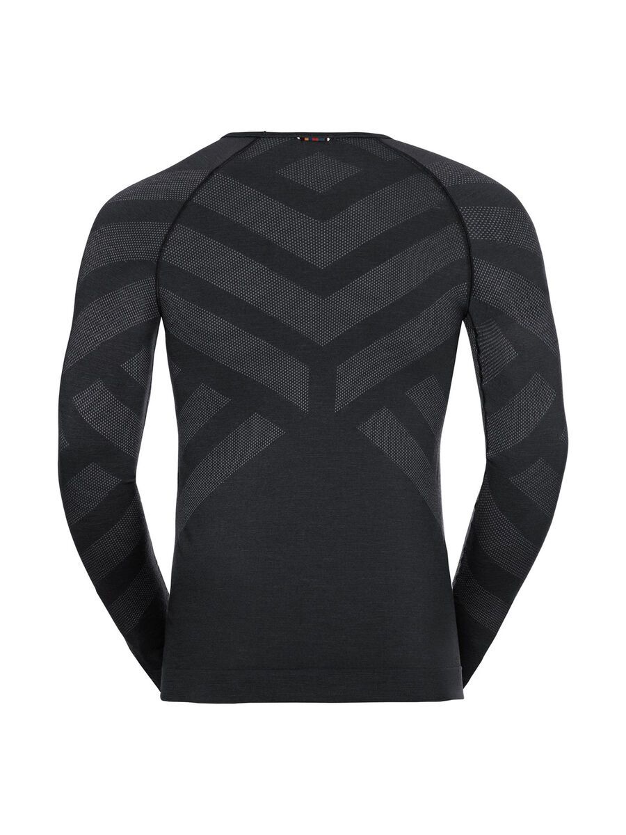 Odlo Natural + Kinship Warm Long-Sleeve Base Layer Men's, black melange - Bild 2