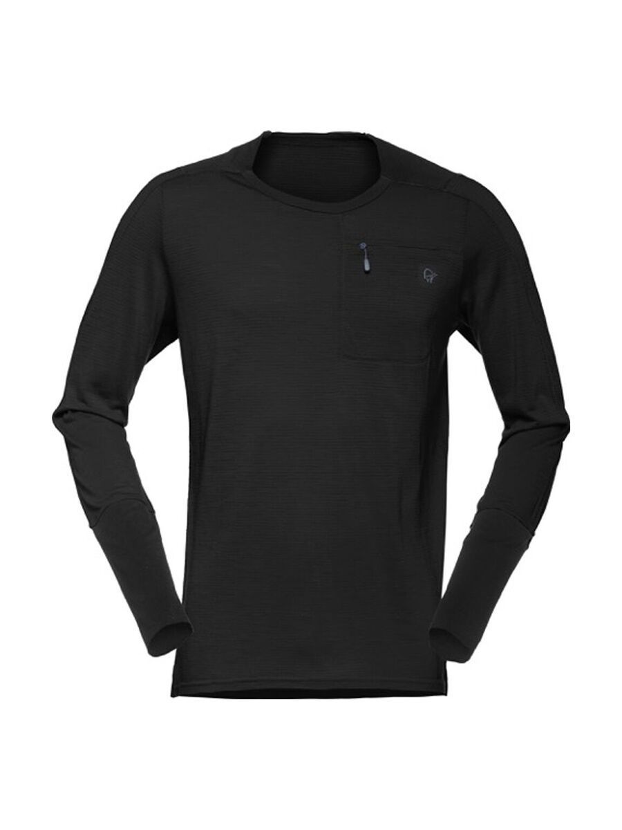 Norrona skibotn wool equaliser Long Sleeve (M), caviar black - Bild 1