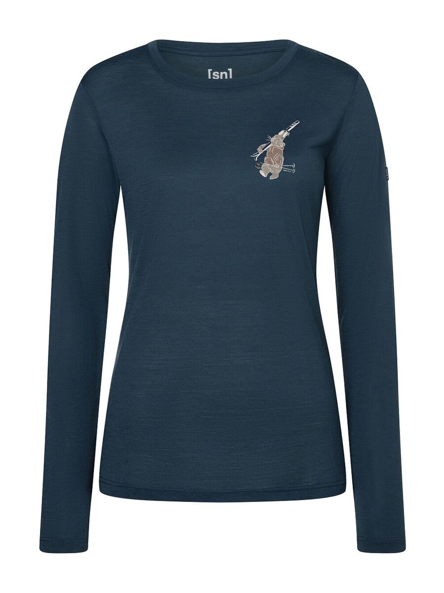 super.natural Lil Ski Bunny LS Damen, blueberry/various/mountain trail gl - Bild 1