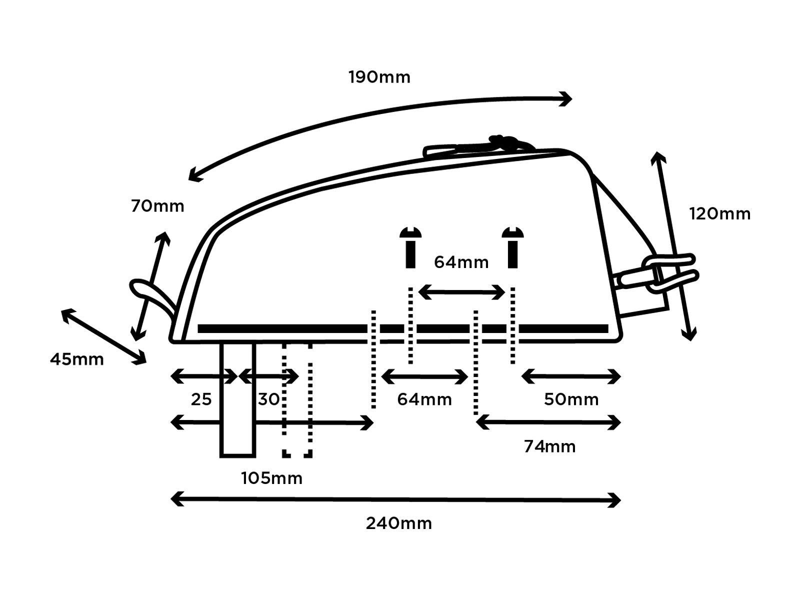 Restrap Race Top Tube Bag - 1.2 L, black - Bild 7