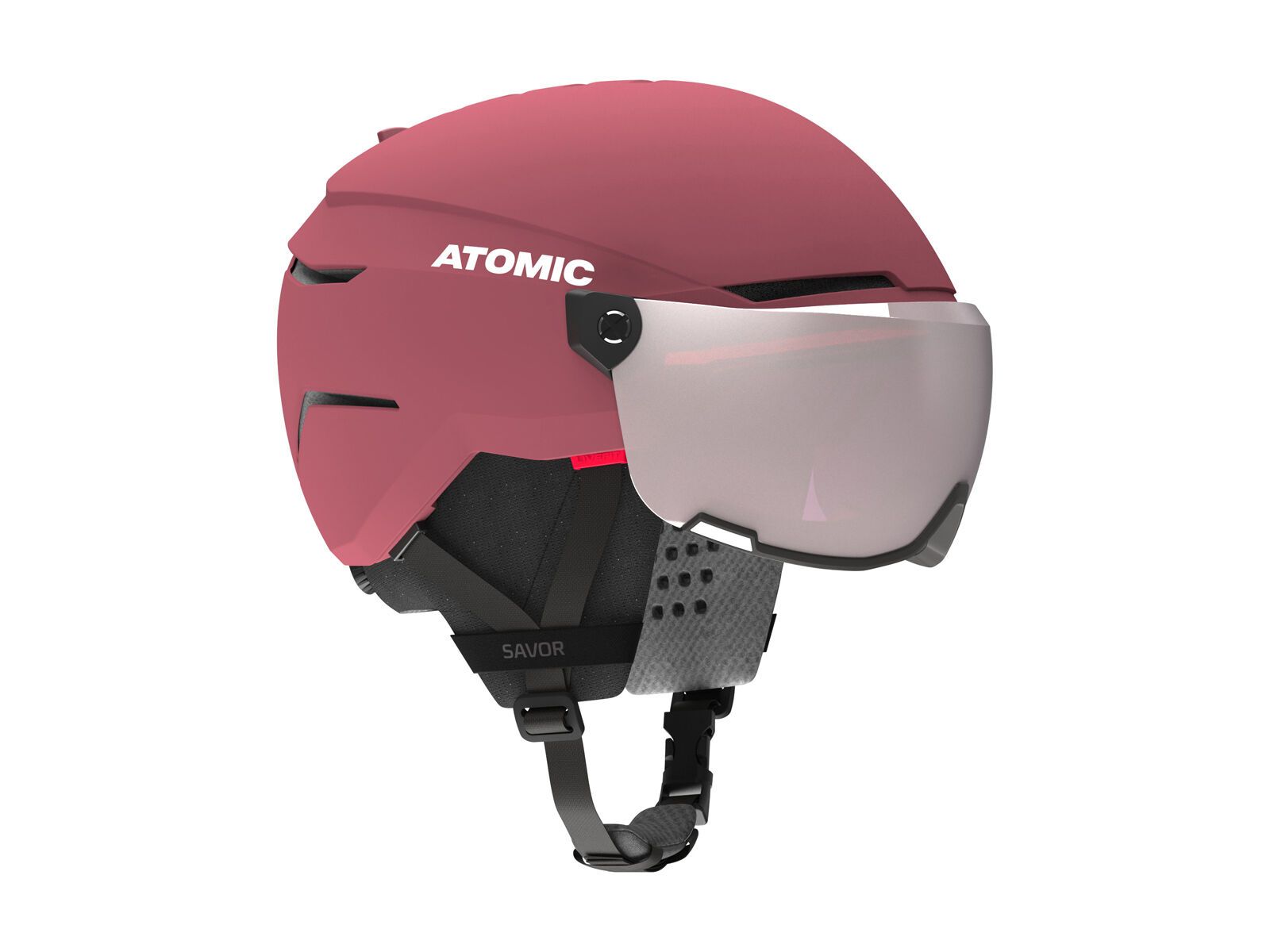 Atomic Savor Visor JR, Silver Flash / maroon - Bild 4