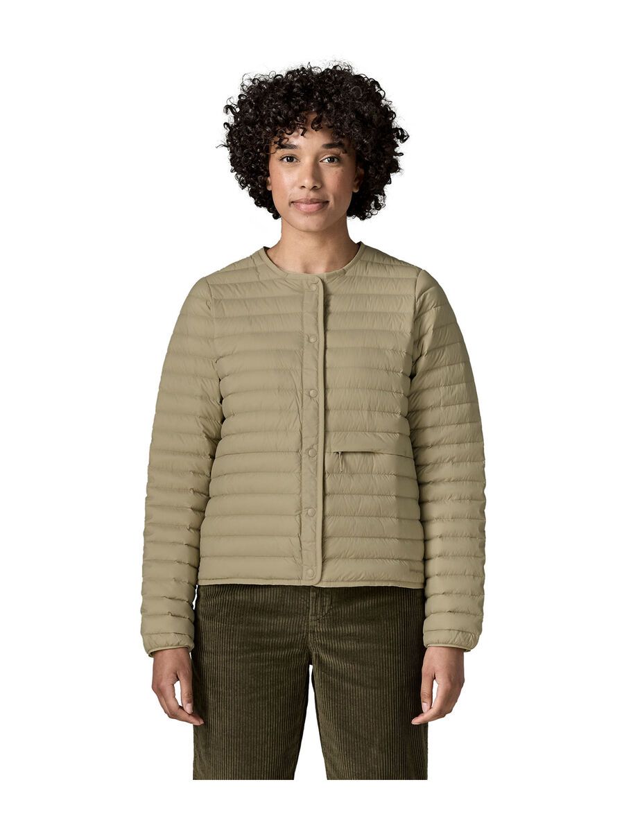 Patagonia Women's Lightweight Reversible Down Sweater Cardigan, weathered stone - Bild 8