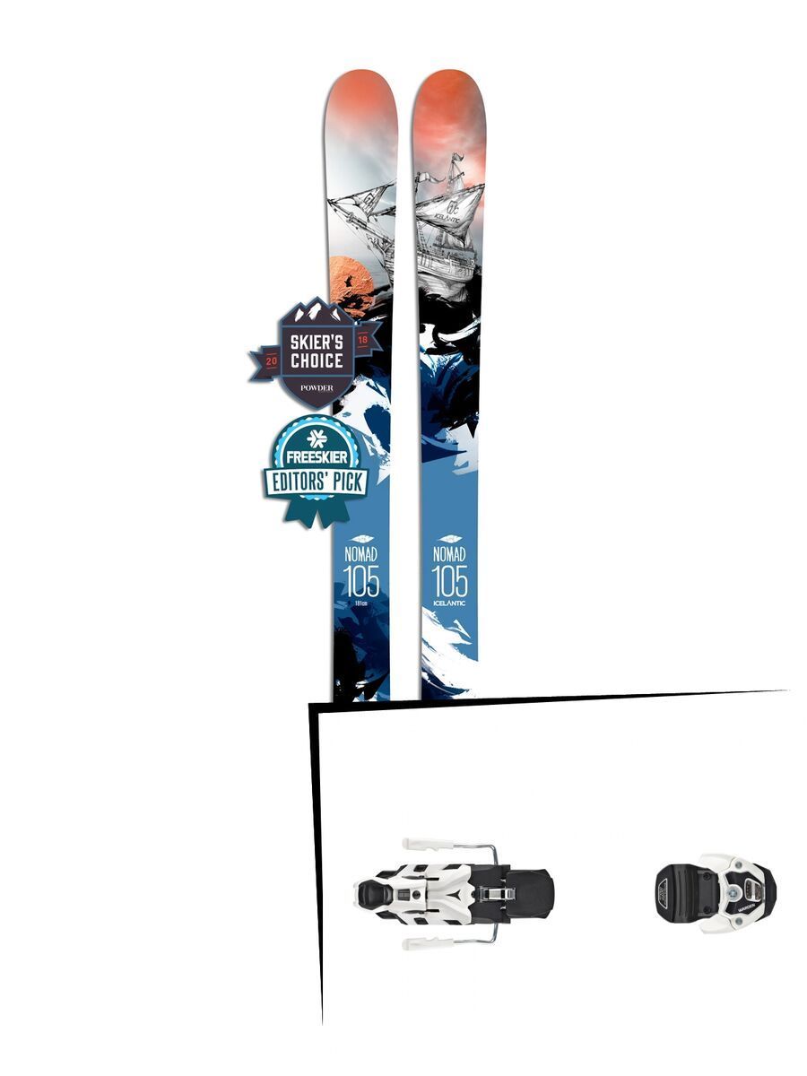 Set: Icelantic Nomad 105 Lite 2018 + Atomic Warden MNC 13 white - Bild 1