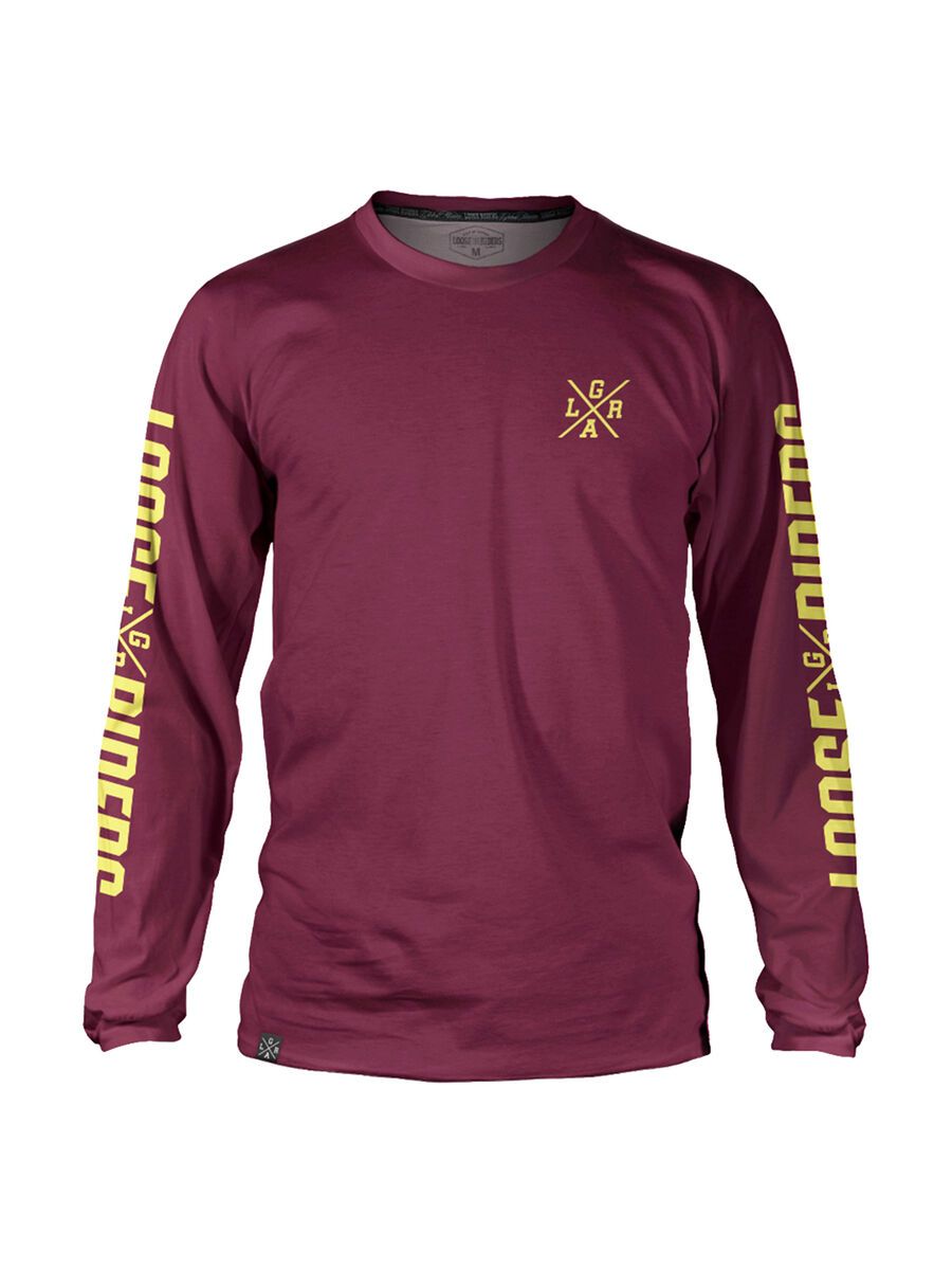 Loose Riders Sender Longsleeve Jersey, burgundy - Bild 1