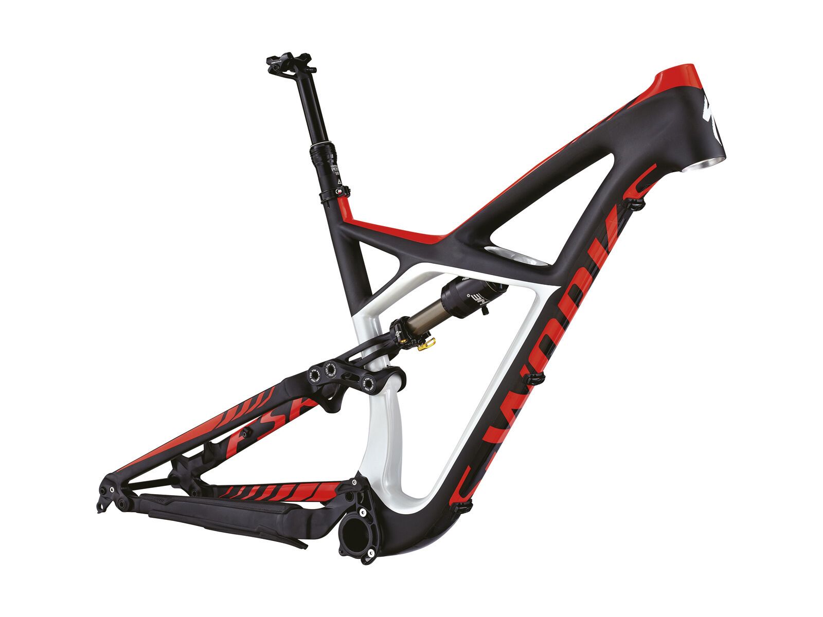 Specialized S-Works Enduro Carbon 29 Frame, Satin/Gloss Carbon/Dirty White/Rocket Red - Bild 1
