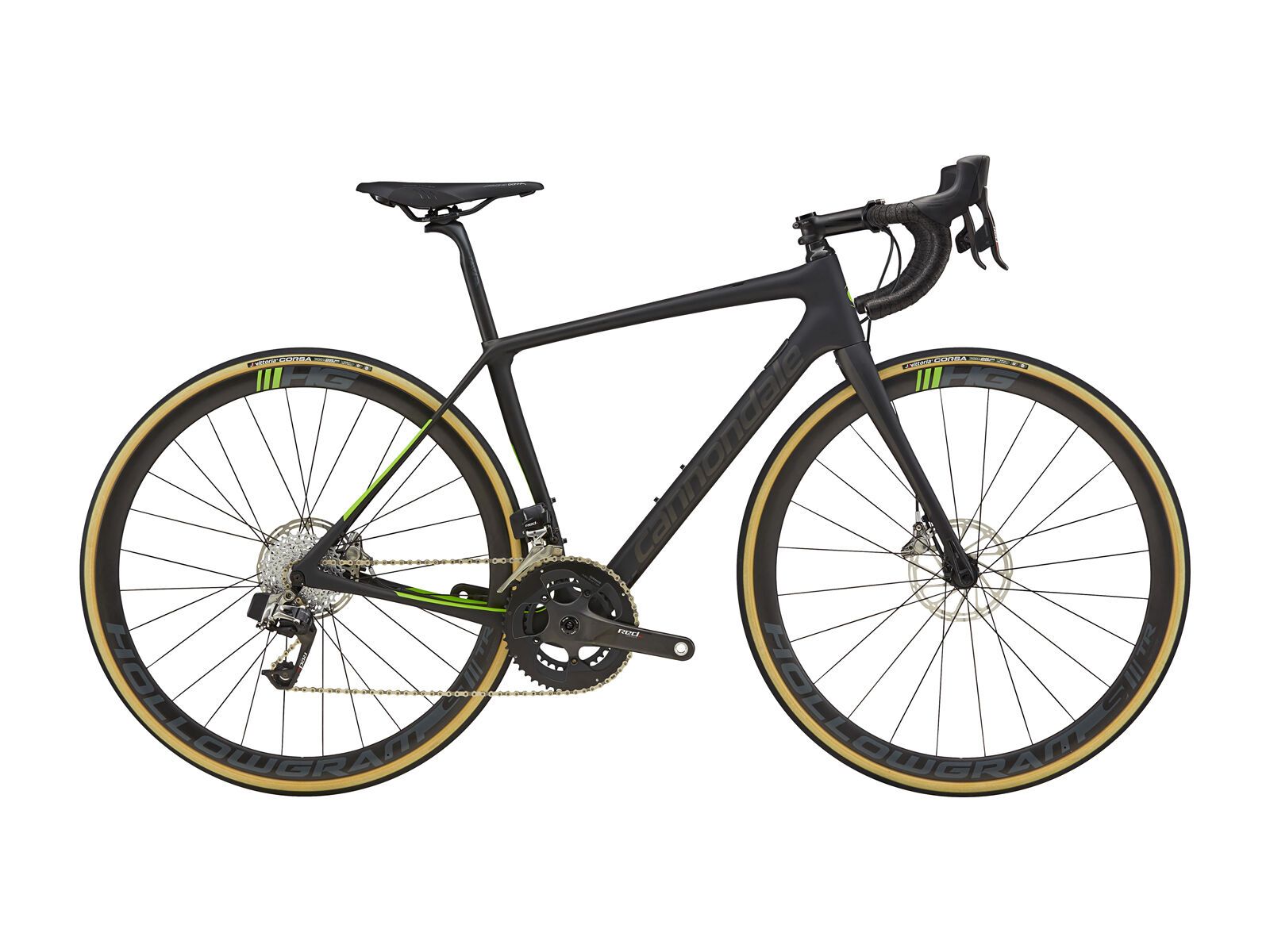 Cannondale Synapse Hi-Mod Disc Women's Red eTap, jet black w/anthracite and cannondale green - satin (BLK) - Bild 1